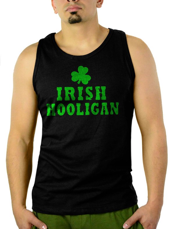 IRISH HOOLIGAN St. Patrick's Day Men Black Tank Top Sleeveless