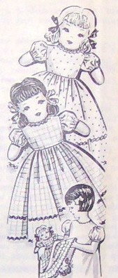 Vintage UPSIDE-DOWN Doll and Clothes Pattern