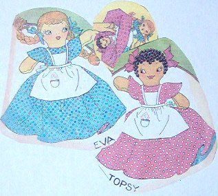 Vintage TOPSY and EVA Upside-Down Doll Pattern