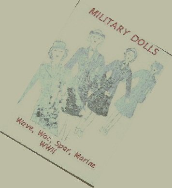 Vintage - WAVE, WAC, SPAR, MARINE Military Women Redline Doll WWII Pattern