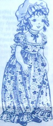 Vintage - OLD-FASHION DOLL - 19 inch tall Dolly Pattern