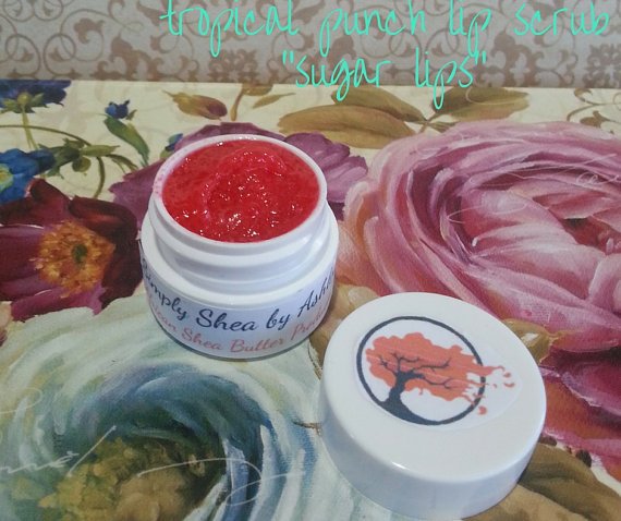 Tropical Punch flavored Sugar Lips lip Scrub || All Natural || Handmade