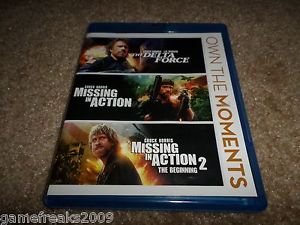 DELTA FORCE,MISSING IN ACTION 1 & 2 BLU RAY CHUCK NORRIS