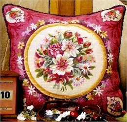 Aubusson Flowers Needlepoint Kit by Glorafilia (gl5049)