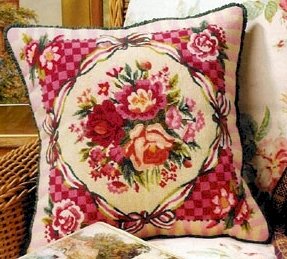 Ribbon Wreath Needlepoint Kit by Glorafilia (gl5050)