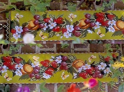 Strawberry Bellpull Needlepoint Kit by Glorafilia (gl5018)