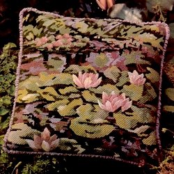 Waterlilies Cushion Needlepoint Kit by Glorafilia (gl493)