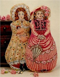 Amanda Victorian Doll (Pink Dress) Needlepoint Kit by Glorafilia (gl639)