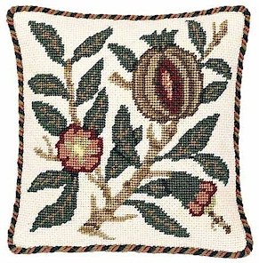 POMEGRANATE - FRUIT Needlepoint CANVAS Beth Russell William Morris