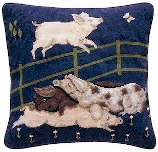 PIGS Needlepoint CANVAS Beth Russell William de Morgan