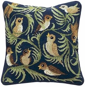 LITTLE BIRDS Needlepoint CANVAS Beth Russell William de Morgan