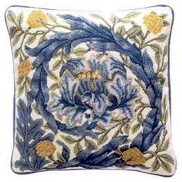 AFRICAN MARIGOLD Cushion Needlepoint CANVAS Beth Russell William Morris
