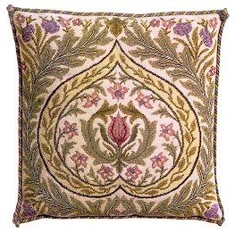 EDEN Pale background Cushion Needlepoint CANVAS Beth Russell William Morris