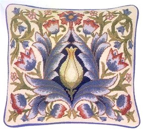 ARTICHOKE 1 Cushion Needlepoint KIT Beth Russell William Morris