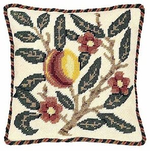 PEACH - FRUIT Needlepoint KIT Beth Russell William Morris