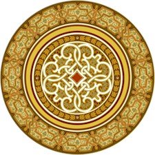 Arabesque Persian Needlepoint Rug Canvas (ar22-010r)