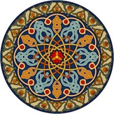 Arabesque Needlepoint Rug Canvas (ar22-006r)