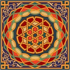 Arabesque Needlepoint Rug Canvas (ar19-067r)