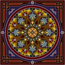 Arabesque Rug Needlepoint Canvas (ar22-015r)
