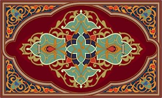 Arabesque Persian Needlepoint Rug Canvas (ar19-047r)
