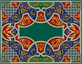 Arabesque Needlepoint Cushion Canvas (ar19-069c)