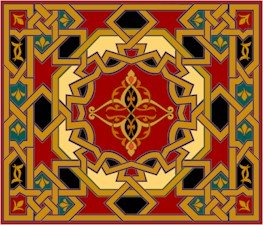 Arabesque Needlepoint Cushion Canvas (ar19-072c)