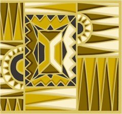 Collage Aztek Gold Needlepoint Canvas (ab1-23)