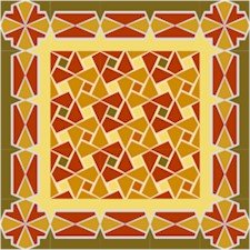 American Quilt Cushion Needlepoint Canvas (ar18-017c)