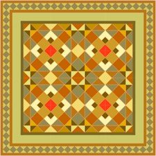 American Quilt Cushion Needlepoint Canvas (ar18-029c)