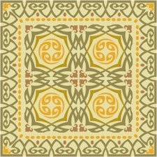 Art Nouveau Tile Needlepoint Rug Canvas Lena Lawson (ar18-019r)