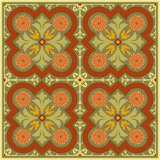 Victorian Tile Cushion Needlepoint Canvas (ar18-031c)