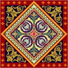 Victorian Cushion Needlepoint Canvas (ar18-066c)