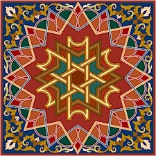 Arabesque Cushion Needlepoint Canvas Lena Lawson (ar19-066c)