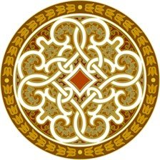 Arabesque Cushion Needlepoint Canvas Lena Lawson (ar22-010c)