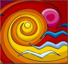 Abstract Waves Needlepoint Canvas (ab1-6)