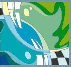 Abstract Bubbles Needlepoint Canvas (ab1-7)
