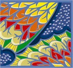 Abstract Parrot Wings Needlepoint Canvas (ab1-4)