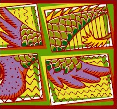 Abstract Wngs Needlepoint Canvas (ab1-11)