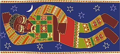 Rest African Folk Art Needlepoint Canvas (af1-3)