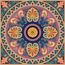 Arabesque Cushion Needlepoint Canvas Lena Lawson (ar9-ar-01c2)