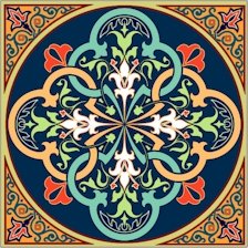 Arabesque Cushion Needlepoint Canvas Lena Lawson (ar9-ar-08c)