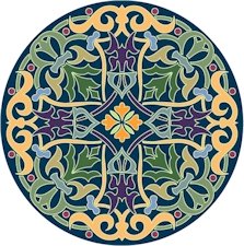 Arabesque Cushion Needlepoint Canvas Lena Lawson (ar9-ar-06c)