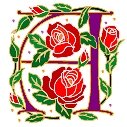 Initial Letter A Style Rosette Needlepoint Canvas (ar7-ros-a)