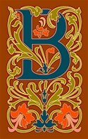 Initial Letter B Style Victorian Needlepoint Canvas (ar7-vic-b)
