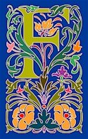 Initial Letter F Style Victorian Needlepoint Canvas (ar7-vic-f)