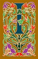 Initial Letter I Style Victorian Needlepoint Canvas (ar7-vic-i)