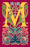 Initial Letter M Style Victorian Needlepoint Canvas (ar7-vic-m)