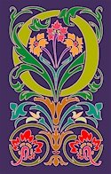 Initial Letter O Style Victorian Needlepoint Canvas (ar7-vic-o)