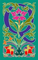 Initial Letter Q Style Victorian Needlepoint Canvas (ar7-vic-q)
