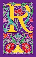 Initial Letter R Style Victorian Needlepoint Canvas (ar7-vic-r)